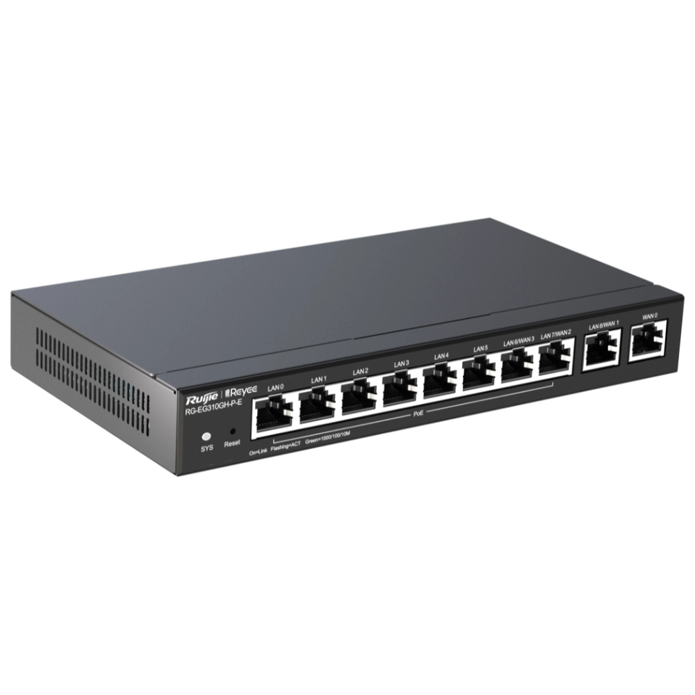 Маршрутизатор Ruijie Reyee RG-EG310GH-P-E 10-портовий PoE з хмарним керуванням