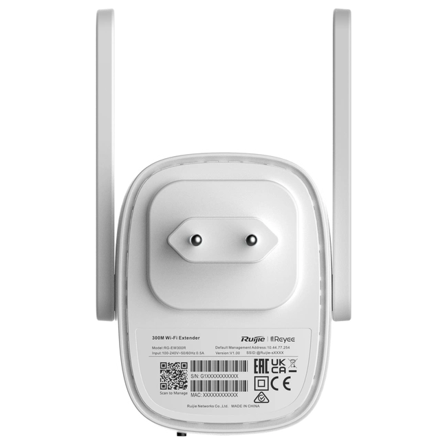 Wi-Fi репітер Ruijie Reyee RG-EW300R 300M