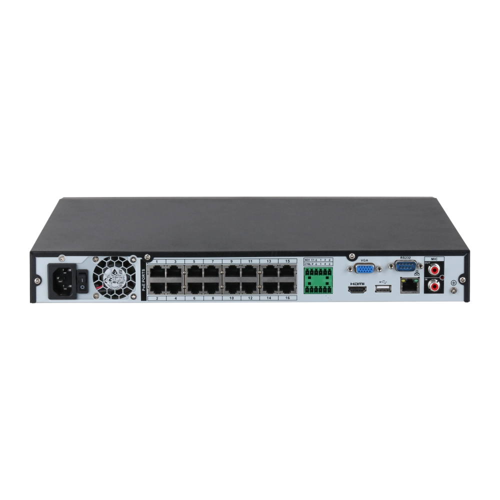 Відеореєстратор Dahua DHI-NVR2216-16P-I2 16-канальний 1U PoE 2HDD WizSense