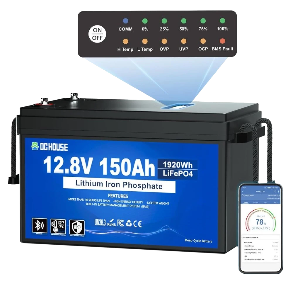 Акумуляторна батарея DСHOUSE 12.8V 150Ah (ECO-LFP1215005) Bluetooth