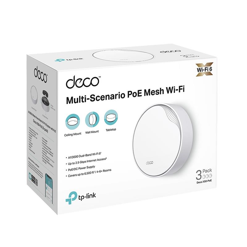 WiFi Mesh-система TP-Link Deco X50-PoE(3-pack)