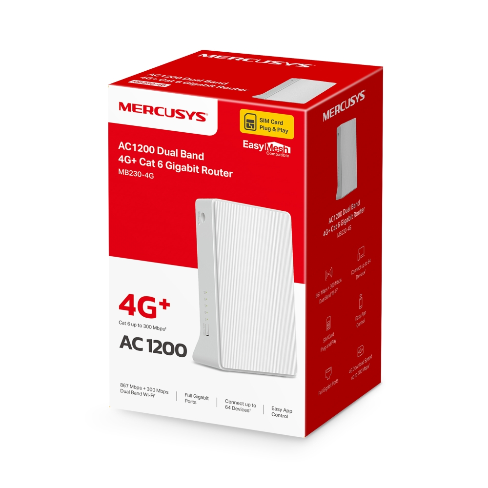 Бездротовий маршрутизатор Mercusys MB230-4G